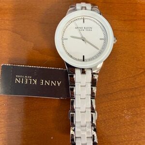 Anne Klein Silver and White Watch *NEW* MSRP $350